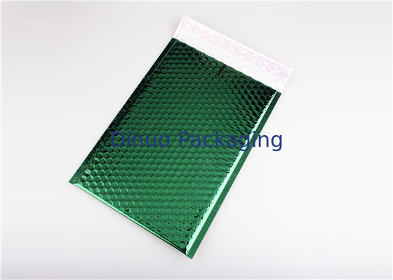 Tearproof Metallic Bubble Mailer Amplop Padded Persegi Warna Hijau Tua