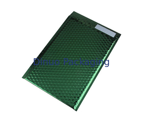 Tearproof Metallic Bubble Mailer Amplop Padded Persegi Warna Hijau Tua