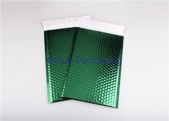 Tearproof Metallic Bubble Mailer Amplop Padded Persegi Warna Hijau Tua