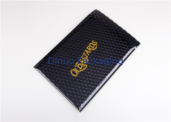 Tahan Air Dicetak Amplop Pengiriman Logam Hitam, 180x165 # CD-DCD Custom Bubble Mailer