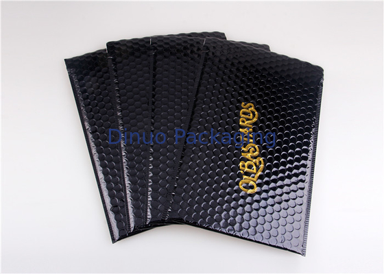 Tahan Air Dicetak Amplop Pengiriman Logam Hitam, 180x165 # CD-DCD Custom Bubble Mailer