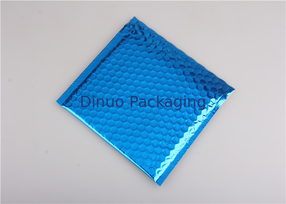 Disesuaikan Pencetakan Metallic Bubble Mailing Amplop Warna Biru Untuk Pengiriman