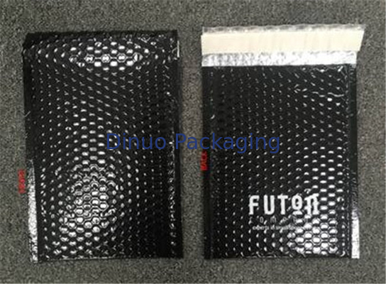 Tahan Air Dicetak Amplop Pengiriman Logam Hitam, 180x165 # CD-DCD Custom Bubble Mailer