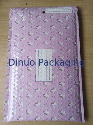 200x260mm # D1 Metallic Bubble Mailing Amplop, Pencetakan Warna Penuh Bubble Wrap Envelopes