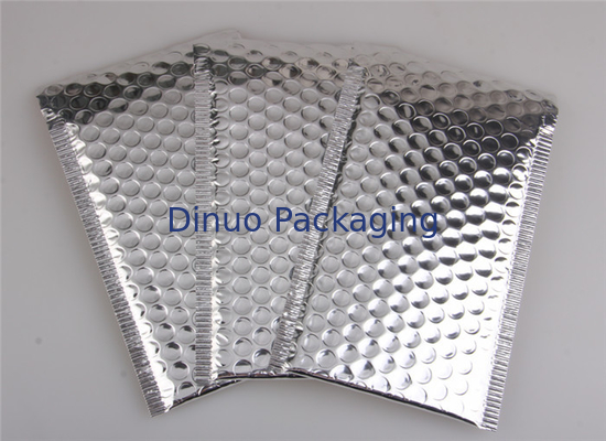 Aluminium Foil Metalik Bubble Mailer Warna Silver Diri Sealing Untuk Kemasan Pos