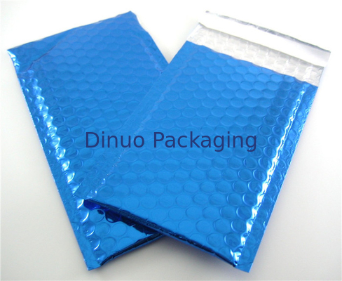 Disesuaikan Pencetakan Metallic Bubble Mailing Amplop Warna Biru Untuk Pengiriman