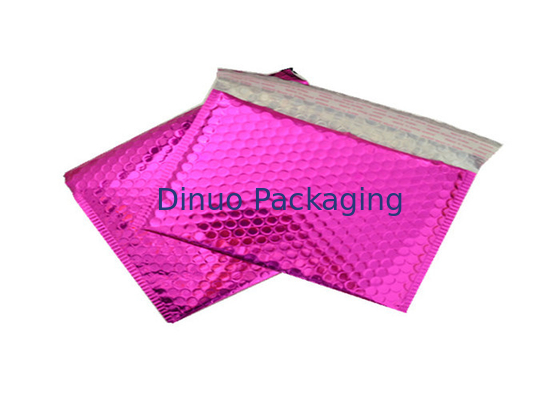 mailer gelembung logam merah muda / Plastik gelembung Amplop Untuk Produk Elektronik