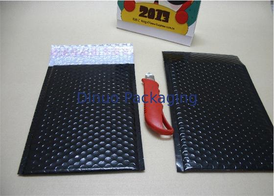 PET Black Bubble Lined Envelopes, 6x10 Bubble Mailer Ukuran 0 Impact Strength