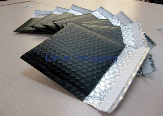 PET Black Bubble Lined Envelopes, 6x10 Bubble Mailer Ukuran 0 Impact Strength