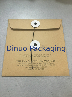 Coklat 000 Kraft Bubble Mailer 6x10 Kraft Paper Genggam String Tie Amplop