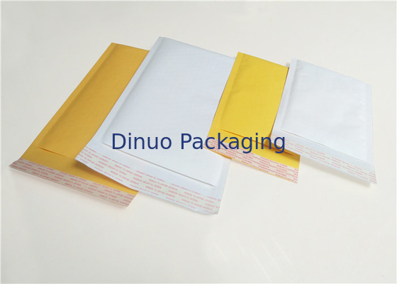 Ukuran Pengiriman 4 Kraft Bubble Mailer, Putih / Kuning Mailing Amplop 9.5 "X14"
