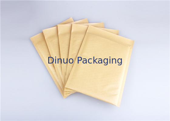 Minyak Tahan Ringan Coklat 6x10 Kraft Bubble Mailer opp film luar mudah robek
