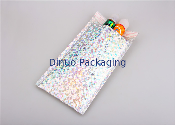 Silver Glamour Holographic Bubble Mailer Padded Amplop Tahan Guncangan