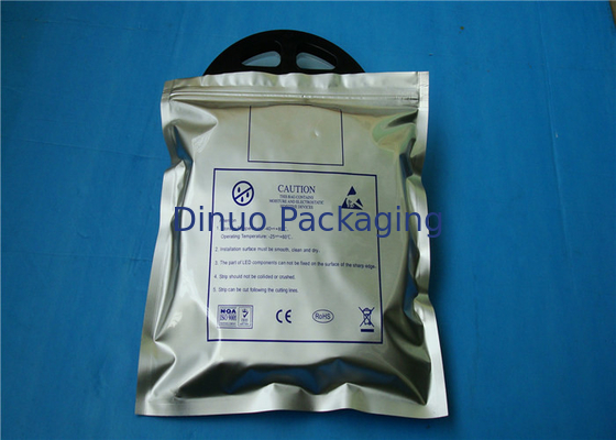 Moisture Proof Stand Up Aluminium Foil Bags Dengan Zipper Dan Tear Notch Anti Static