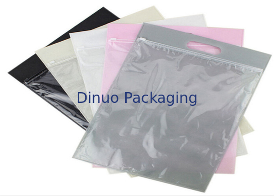 Paket Garmen Tas PP Plastik Dengan Gagang Portabel Dan Penutupan Ziplock