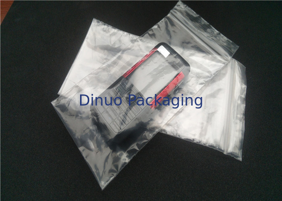 Kustom Dicetak Anti Static PE Plastic Bags Waterproof Anti Debu Dengan Ziplock Top