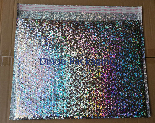 Perlindungan Yang Kuat Holographic Bubble Mailer Amplop Pengiriman Dekoratif