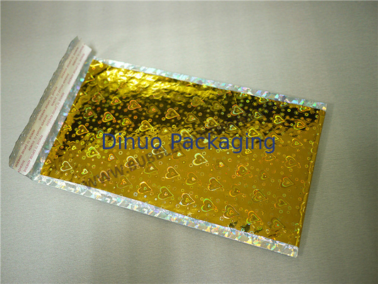 Iridescent Holographic Bubble Mailer Bag Bukti Kelembaban Untuk Kemasan Ekspres