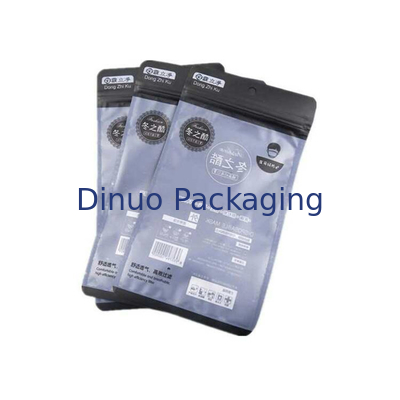 Flat Bottom Resealable Stand Up Bags Ziplock Untuk Kemasan Masker Medis