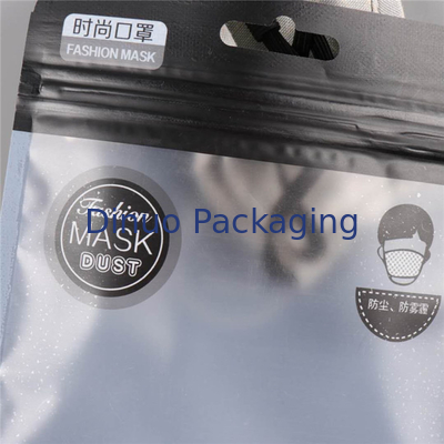 Flat Bottom Resealable Stand Up Bags Ziplock Untuk Kemasan Masker Medis