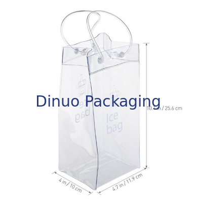 String Keamanan Menangani Tas Kemasan PVC, Tas Pendingin Anggur Plastik Reusable
