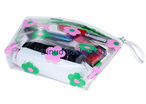 Coloreful Kustom Dicetak Pvc Zipper Bag, Tas Travel Kemasan Kosmetik