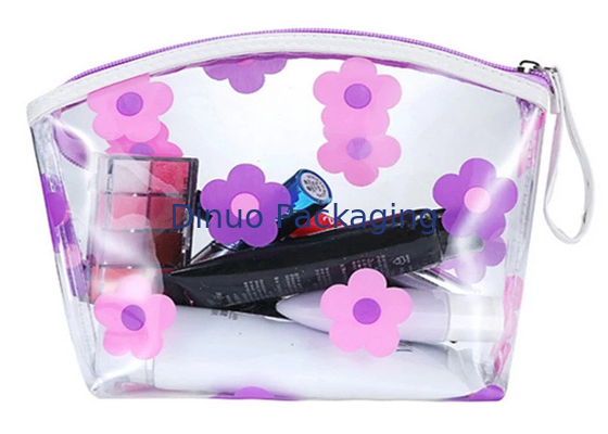 Coloreful Kustom Dicetak Pvc Zipper Bag, Tas Travel Kemasan Kosmetik