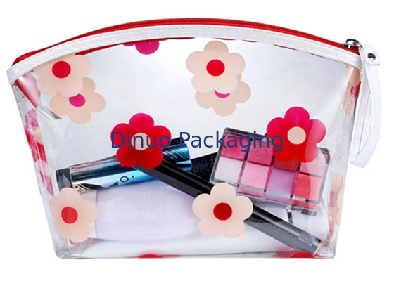 Coloreful Kustom Dicetak Pvc Zipper Bag, Tas Travel Kemasan Kosmetik