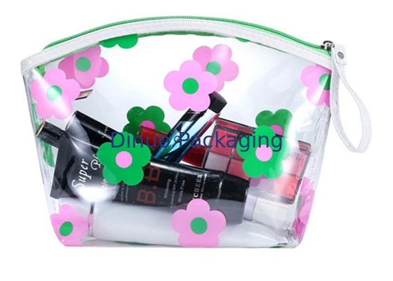 Coloreful Kustom Dicetak Pvc Zipper Bag, Tas Travel Kemasan Kosmetik