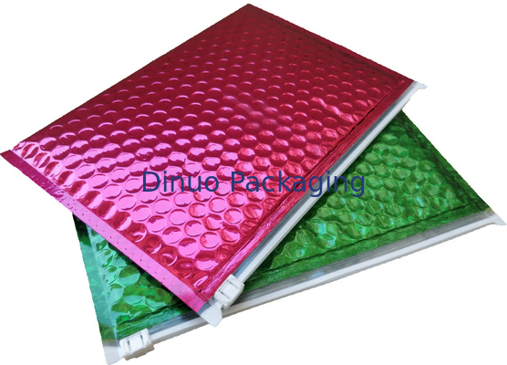 Penuh warna metalik foil empuk ritsleting tas kunci kosmetik kemasan ritsleting tas gelembung