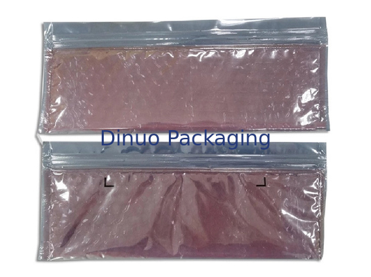 0.06-0.1mm Tebal PVC Gelembung Tas / Reusable Mailer Plastic Zipper Bag