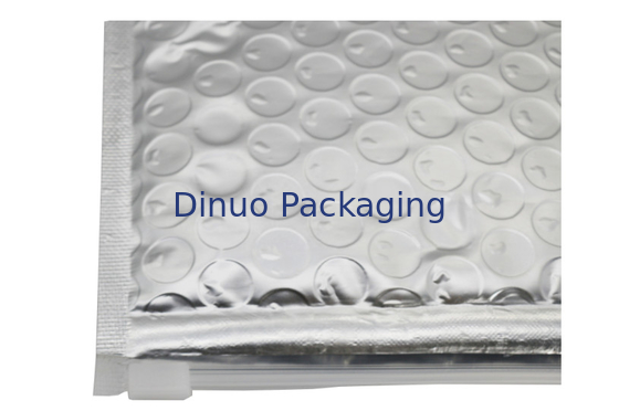 Fleixble Kemasan Zipper Bubble Bags, Perak Matt Aluminun Foil Bubble Zipper Amplop