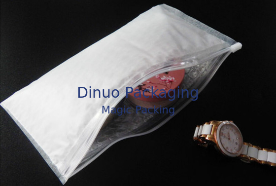 Transparan PE Padded Dengan Bubble Zip Bags Berharga Perhiasan Bepergian Saku Ukuran Disesuaikan