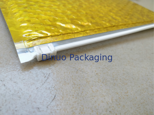 Penuh warna metalik foil empuk ritsleting tas kunci kosmetik kemasan ritsleting tas gelembung