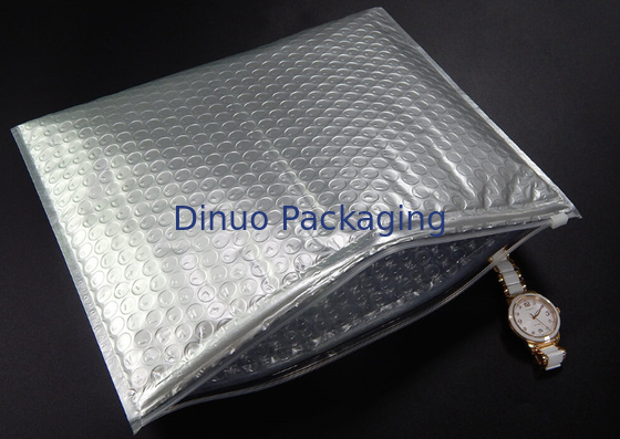 8x12 &#39;&#39; Kontainer Banyak pengiriman Laut Metalik Foil Padded Amplop Mailer Ongkos Kirim Ritsleting Tas Gelembung