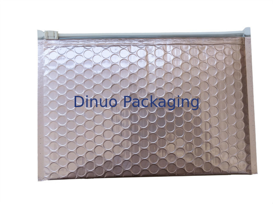 Fleixble Kemasan Zipper Bubble Bags, Perak Matt Aluminun Foil Bubble Zipper Amplop