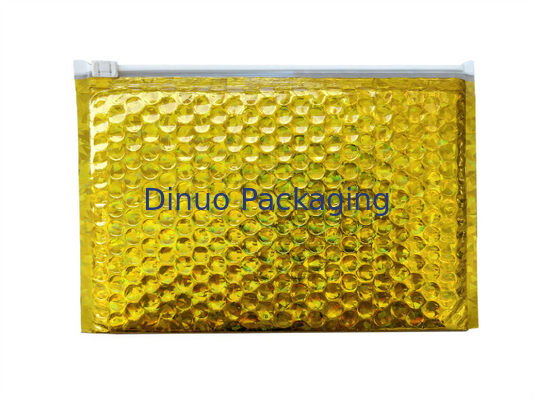 Shockproof Laser Film Zipper Bubble Bags Untuk Perhiasan / Kosmetik SGS