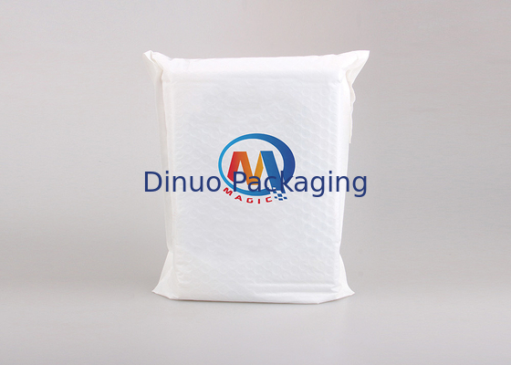 White Padded Bubble Poly Mailer Amplop Untuk Belanja Online / Pengiriman Ekspres