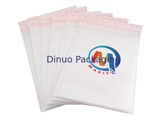 White Padded Bubble Poly Mailer Amplop Untuk Belanja Online / Pengiriman Ekspres