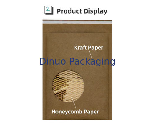 Jumlah Per Paket 100 Kantong Kertas Padded Mailers Water-resistant Exterior Honeycomb Paper Bags Cocok untuk kemasan yang tahan lama