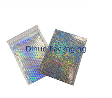 Holographic Bubble Foil Shipping Mailing Bags Amplop Empuk Metalik