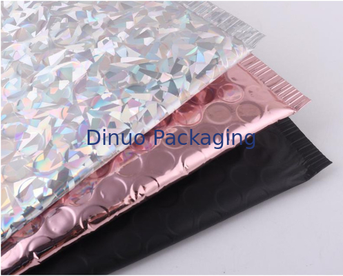 Holographic Bubble Foil Shipping Mailing Bags Amplop Empuk Metalik
