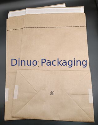 Kantong Kertas Kraft Coklat Perekat Diri Ukuran Kustom dengan Dasar Persegi Ramah Lingkungan Kemasan Daur Ulang untuk Hadiah Dokumen Kerajinan