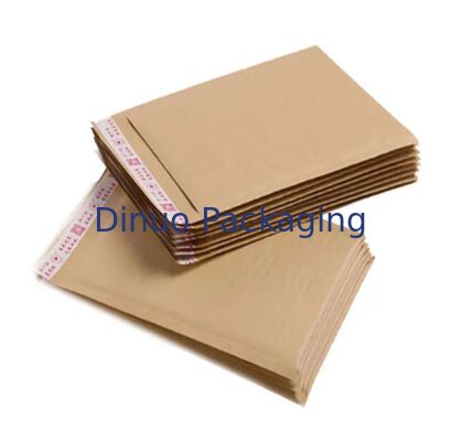 Self-sealing Kraft Bubble Mailers Made with Low Density Polyethylene Inner Materials Logo Disesuaikan Menawarkan Solusi Mailing