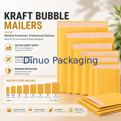 Durable Kraft Bubble Mailers Standard Size 7 60 sampai 180gsm Ketebalan Padded Envelopes Secure Packaging For Shipping Needs