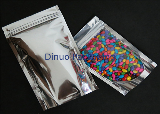 Moisture Proof Stand Up Aluminium Foil Bags Dengan Zipper Dan Tear Notch Anti Static